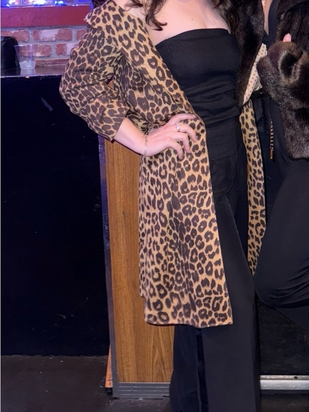Leopard Print Open Front Coatigan